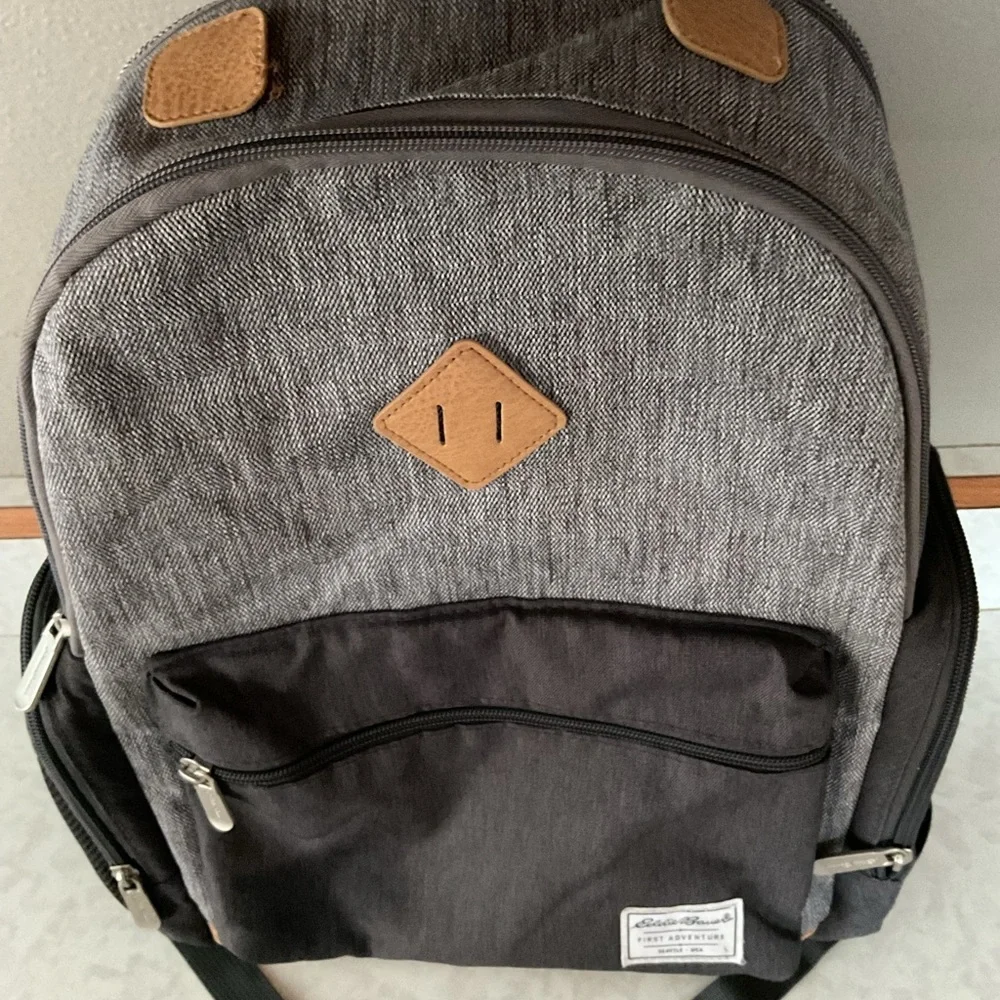 Eddie Bauer Gray and Black Backpack